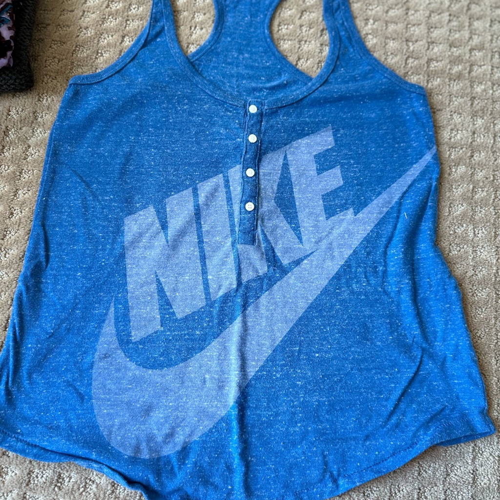 Nike Women's Heathered Blue Tank Top